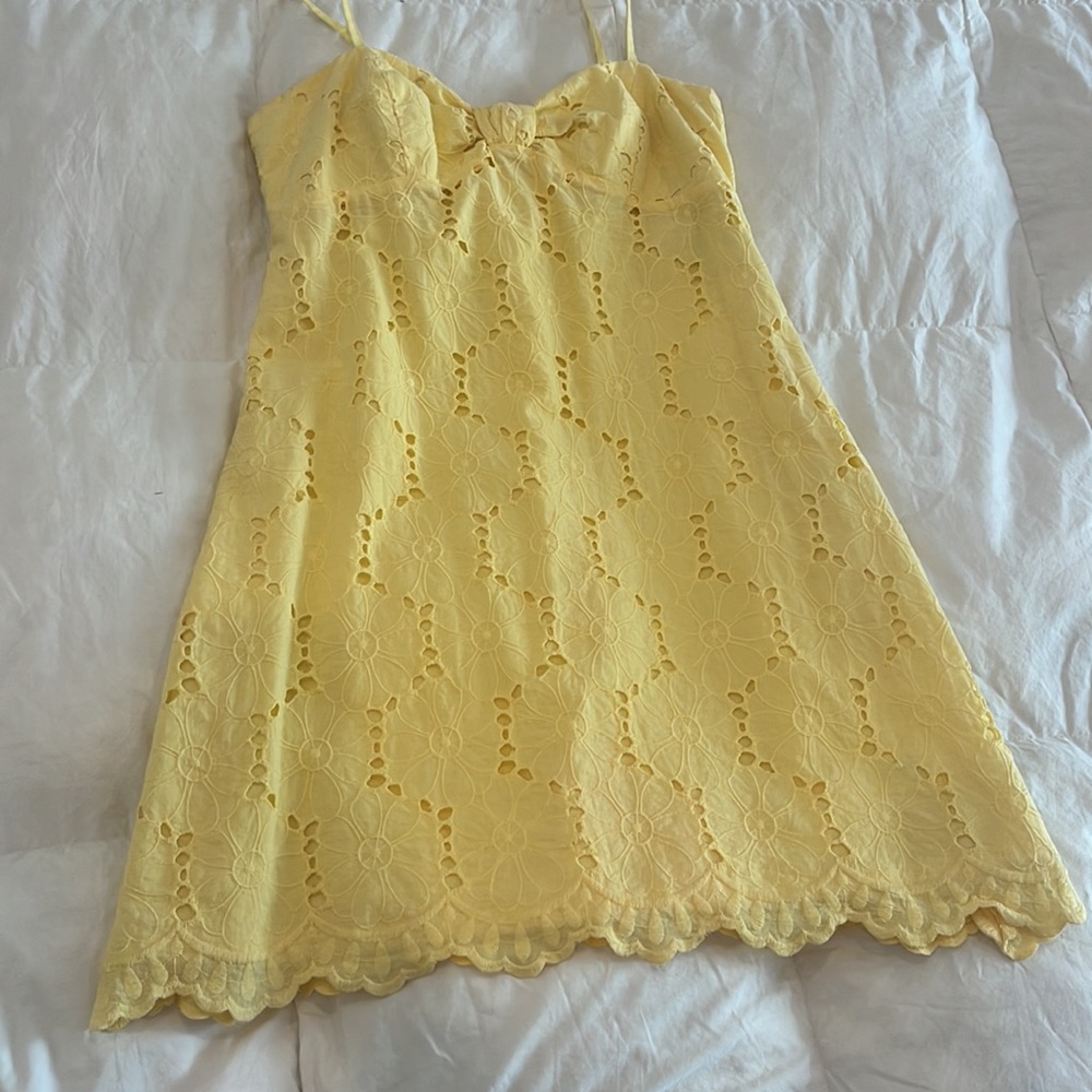 Lilly Pulitzer Yellow Eyelet Dress - Picture 3 of 6